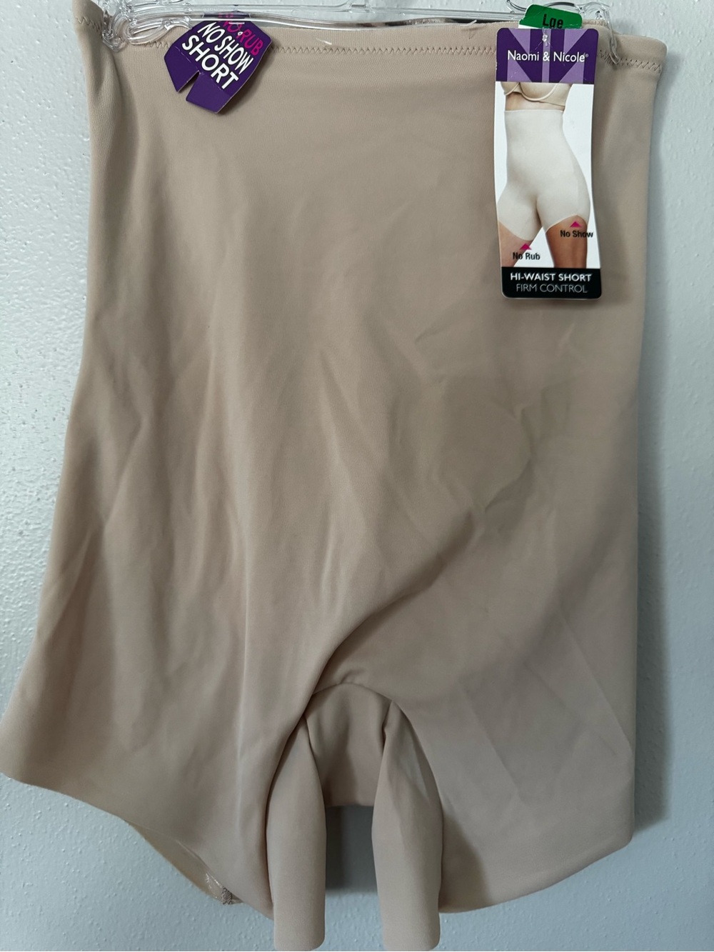 Naomi & Nicole High-Waist No-Show Shaping Shorts in Nude